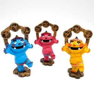 季節飾り 置物 ミニ飾り 節分鬼っ子 日本製 陶器 小さい コンパクト