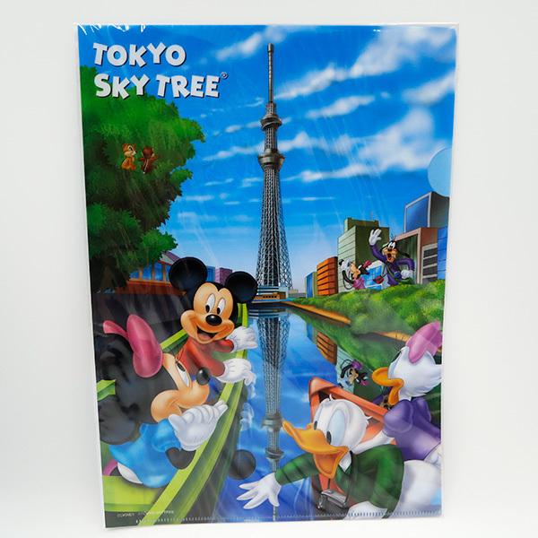 東京スカイツリー ディズニー クリアファイル A4 Disney ミッキー ミニー ドナルド ディジ...