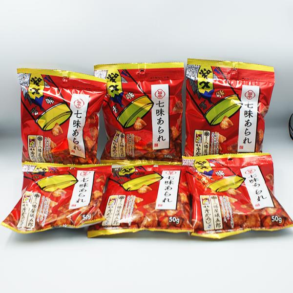（送料込）七味あられ×6袋（信州長野のお土産 お菓子 和菓子 八幡屋礒五郎 唐辛子煎餅 唐からしせん...