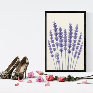 ラベンダー パープル ポスター アート インテリア パネル キャンパス イラスト 抽象画