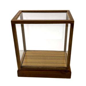 ミニチュア ショーケース 四角 背面引出し 木製ガラスケース