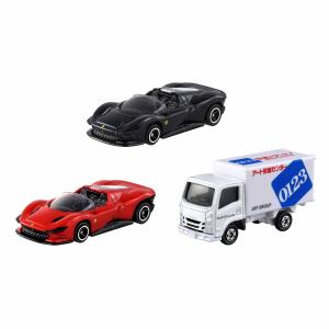 トミカ ミニカー 2023年4月 新車 トミカ3台セット No.57 アート引越センター トラック No.46 フェラーリ デイトナ SP3初回特別仕様 通常版