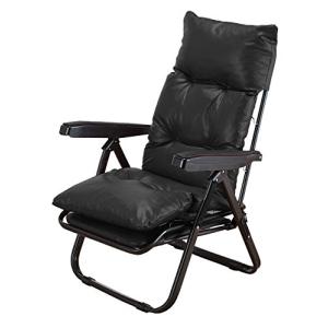 リクライニングアームチェア オットマン ヘッドギア付き ブラック