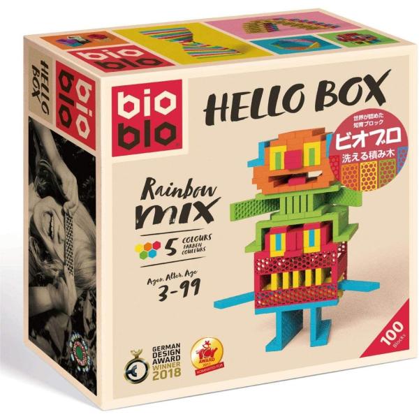 ジーピー　ビオブロ bioblo　ハローボックス　洗える木製つみ木　木のおもちゃ　木製玩具　知育玩具...