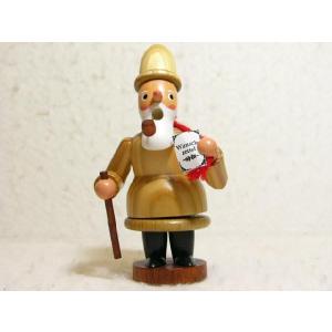 送料無料カード決済可能 木のおもちゃ ドイツ 木製 知育玩具 白木 サンタクロース 煙だし人形