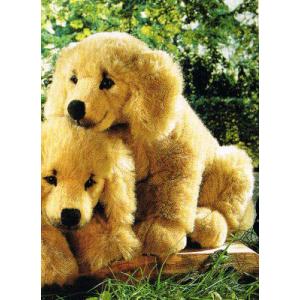 木のおもちゃ 数量限定アウトレット最安価格 ドイツ 木製 知育玩具 座り ゴールデンレトリバーの赤ちゃん ケーセン社ぬいぐるみ