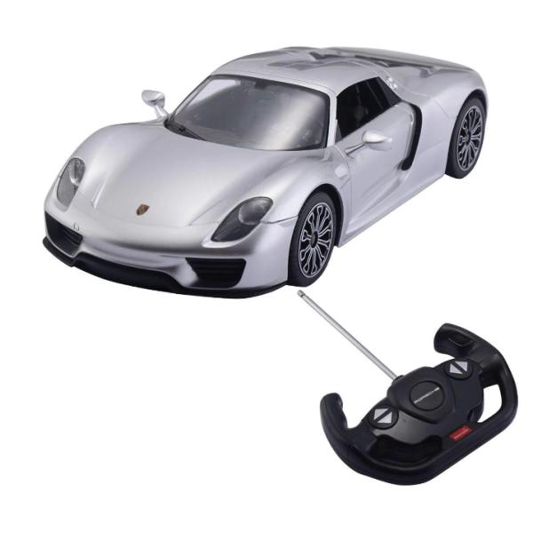 ラジコンカー 1/14　ポルシェ 918　シルバー（2039000321158Silver） 車 く...