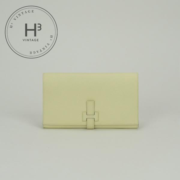 エルメス HERMES ニューHパッサン 財布 長財布 ロングウォレット エプソン ジョーヌミルトン...
