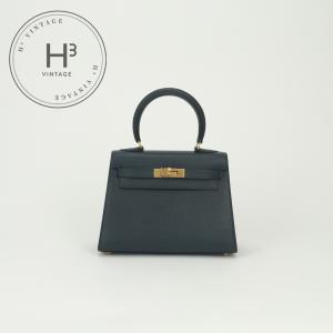 エルメス HERMES ケリー20 ミニケリー バッグ トートバッグ ショルダーバッグ クシュベル ネイビー Navy ネイビー 青 紺