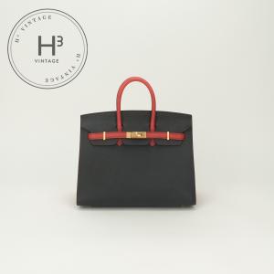 エルメス HERMES バーキン25 セリエ バーキン 25 セリエ バッグ トートバッグ エプソン ノワール Noir ルージュカザック