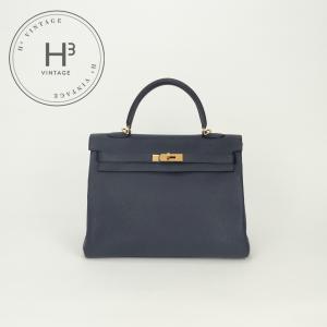 エルメス HERMES ケリー35 ケリー 35 バッグ トートバッグ ショルダーバッグ トゴ ブルーニュイ Bleu Nuit ネイビー Navy 紺