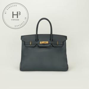 エルメス HERMES バーキン35 バーキン 35 バッグ トートバッグ クシュベル ネイビー Navyブルー Blue 紺 ゴールド金具