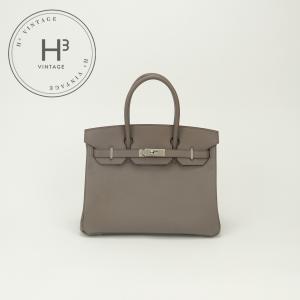 エルメス HERMES バーキン30 バーキン 30 バッグ トートバッグ エプソン エタン Etain グレー Gray シルバー金具