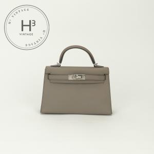 エルメス HERMES ミニケリー2 ケリー20 バッグ トートバッグ ショルダーバッグ エプソン グリアスファルト Gris Asphalte