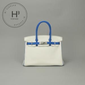 エルメス HERMES バーキン30 バーキン 30 バッグ トートバッグ トリヨンクレマンス ブラン Blanc ブルーゼリージュ Bleu