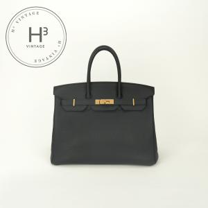 エルメス HERMES バーキン35 バーキン 35 バッグ トートバッグ トゴ ノワール Noir ブラック Black 黒 ゴールド金具