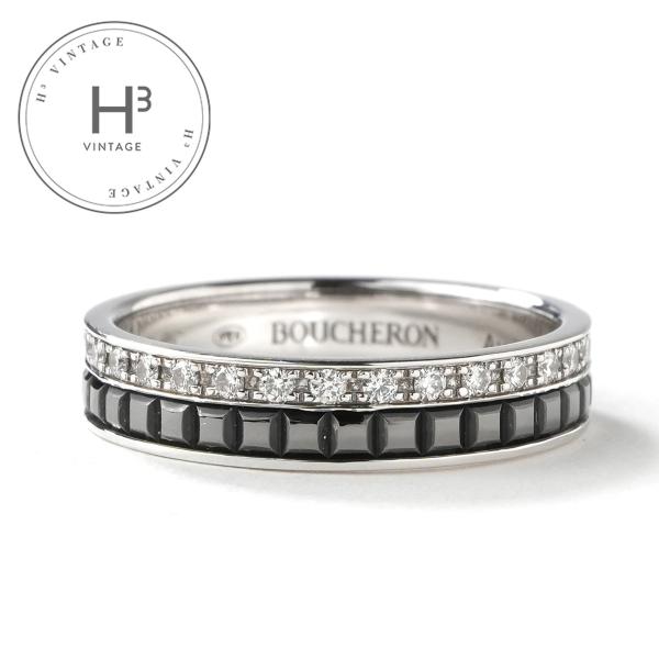ブシュロン BOUCHERON キャトル　ブラック　ダイヤモンド　リング　ハーフ QUATRE　BL...