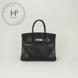 エルメス HERMES バーキン30 バーキン 30 バッグ トートバッグ リザード ノワール Noir ブラック Black 黒 シルバー金具