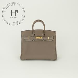 エルメス HERMES バーキン25 バーキン 25 バッグ トートバッグ トゴ エトゥープ Etoupe グレー Gray ゴールド金具