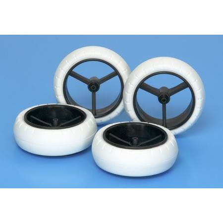 １５４１４　スーパーX・XXカーボン大径ナローホイール＆バレルタイヤ(白)