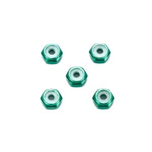 タミヤ　ミニ四駆　アルミロックナット　グリーン　21個 ミニ四駆 タミヤ 95424 2mmアルミロックナット グリーン5個 : グるグる