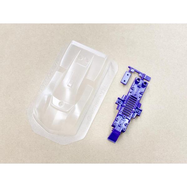 エクスフローリー　ボディ（ポリカ）＆Fパーツ（パープル）　タミヤ　ミニ四駆PRO９５５７１　ばら売り