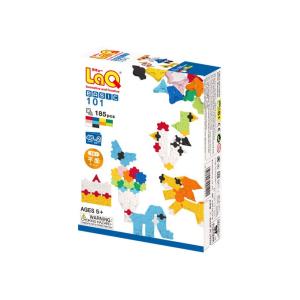 LaQラキュー　ベーシック１０１　平面キット　１８５ピース　知育玩具　日本製パズルブロック｜omokimu-laq