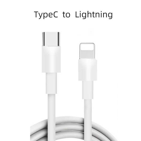 iPhone TypeC to Lightning充電ケーブル ホワイト iPad iMac Mac...