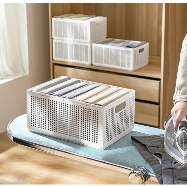 (大)収納ボックス 衣装収納ケース 引出し収納 小物収納 引き出し仕切り ハンドル付き 大容量 折り...