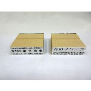 住所 ゴム印 3行まで（中）約18ミリ×57ミリ位ゴム印オーダー