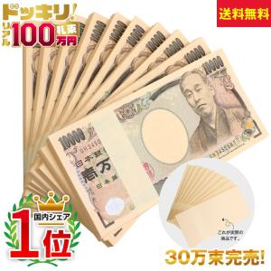札束 100万円札束 ×100束 1億円分 ダミー : おもしろ博物館ショップ