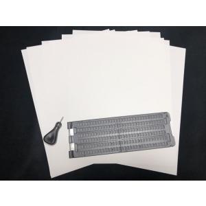 点字器 ピンク 点字用紙 10枚 プラスチック製 視覚障害者 6行