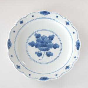 濃牡丹 花割60皿 / 藍凛堂 食器 リム型皿 花割型 美濃焼