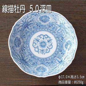 藍凛堂 藍菊紋 RI花割六〇皿 丸皿 19×3cm 美濃焼 国産 日本製 プレート