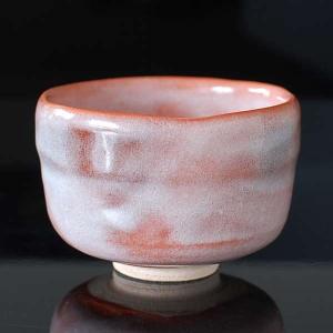 卓山窯 赤楽茶碗（紐付木箱入り）　白鳳窯 楽茶碗 赤楽