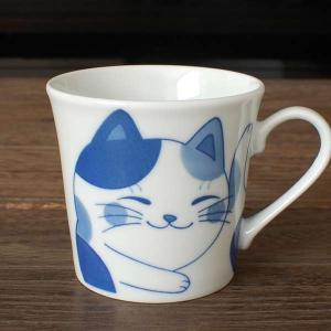 ねこちぐら ミケマグ / 食器 マグカップ マグ 約300cc ねこちぐら ねこつぐら 猫柄 ネコ絵 美濃焼 岐阜県