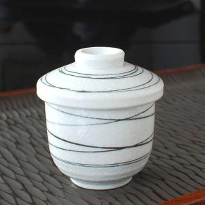 茶碗蒸し 食器 青白磁 八角彫蒸し碗 受け皿付 茶碗蒸し用食器 PZN36K67