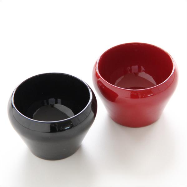 会津漆器 100年を超える歴史のコサカ漆器店 ぐい呑（朱・黒セット） おもてなしギフト