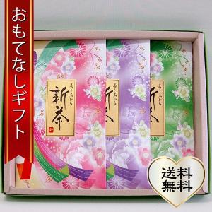 おもてなしギフト 煎茶 静岡県袋井のにしたながお届けする ミル芽のはしりとテアニンが豊富な響のセット 平袋100ｇ三袋入り｜omotenashigift
