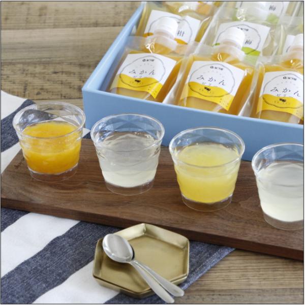 愛媛の果実をぎゅっと凝縮 永久堂のちゅるちゅるゼリー 4種セット