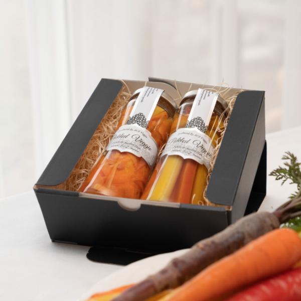 人参ピクルス 土作り、肥料作りで愛情たっぷりに育てたにんじんのピクルス２本セット おもてなしギフト