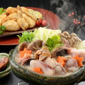 あんこう料理セット(あんこう500ｇ/あんこう骨なし唐揚げ200ｇ/あんきもの甘辛煮70ｇ/鍋用スープ100ｇ)(下関産)
