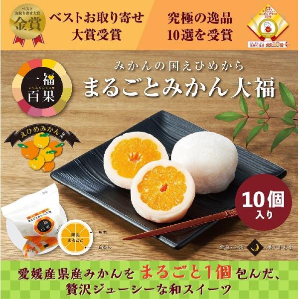 お歳暮 一福百果 まるごとみかん大福 10個入り 愛媛県今治にある和菓子屋 清光堂 のし対応可 冬ギ...