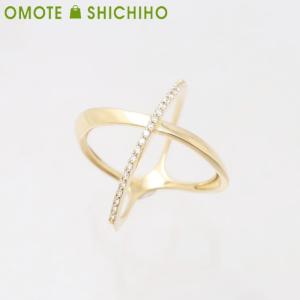 Y18YG 天然ダイヤモンド　リング11-12# k18 YG 天然 ダイヤモンドデザインリング