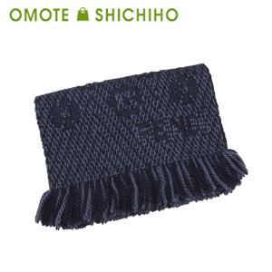 FENDI（フェンディ） マフラー ウール シルク ネイビー 紺 メンズ