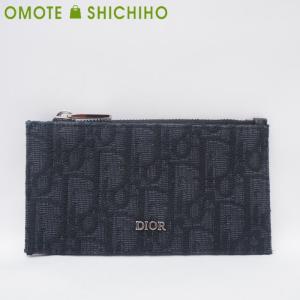 ディオール Dior 財布 レディース ブランド 三つ折り財布 オブリーク ジャガード ネイビー ミニ財布 おしゃれ 【中古】 中古 ディオール 三折財布 レディース ブランド Dior ディオール