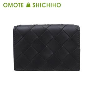 BOTTEGA VENETA ブラック イントレチャート タイニー 三つ折り財布 BOTTEGA VENETA（ボッテガ・ヴェネタ） イントレチャート タイニー 三