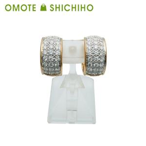 K18YG パヴェ ダイヤモンド フープ ピアス 1.00CT : KOMEHYO