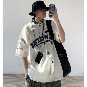 ダンス衣装 メンズ ベースボールシャツ 野球シ...の詳細画像1