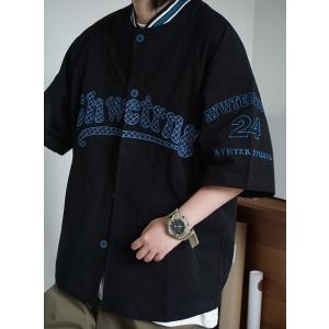 ダンス衣装 メンズ ベースボールシャツ 野球シ...の詳細画像4